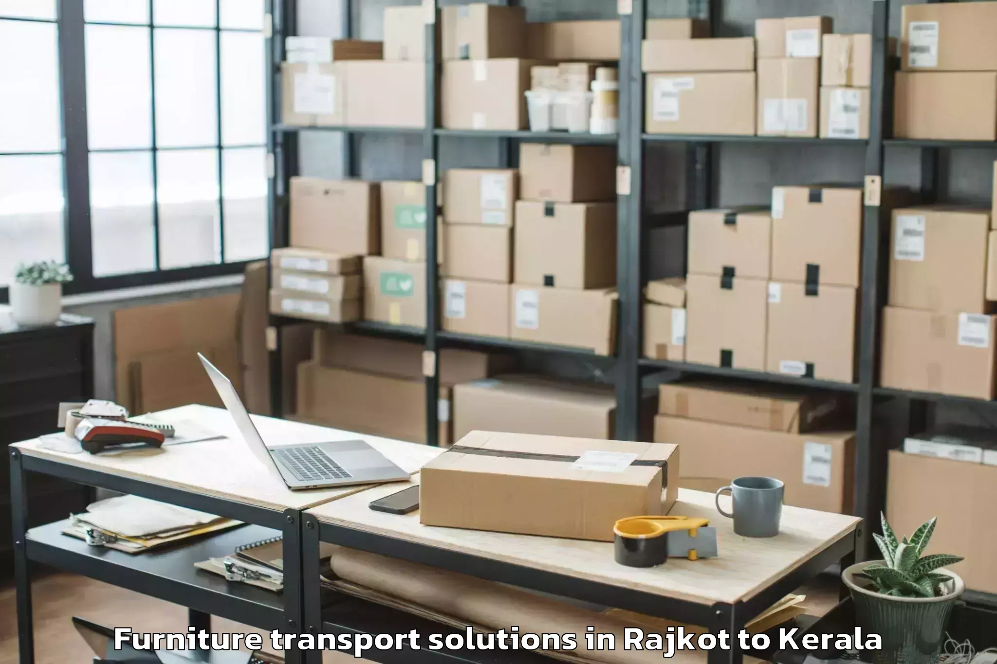 Leading Rajkot to Alappuzha Furniture Transport Solutions Provider